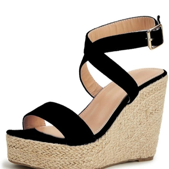 AOSPHIRAYLIAN Wedge Sandals for Women, Open Toe Ankle Strap
High Heel Summer - Picture 4 of 10